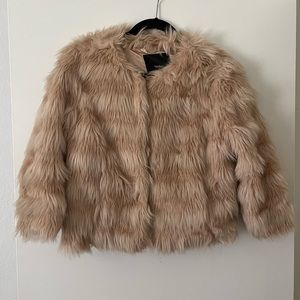 Cropped Faux Fur Jacket